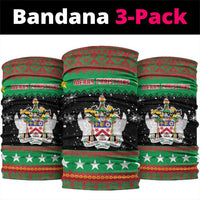 Saint Kitts And Nevis Christmas Neck Gaiter Coat Of Arms Xmas Vibe - Wonder Print Shop