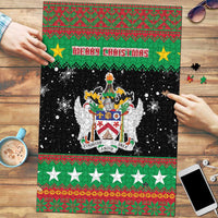 Saint Kitts And Nevis Christmas Puzzle Coat Of Arms Xmas Vibe - Wonder Print Shop