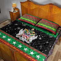 Saint Kitts And Nevis Christmas Quilt Bed Set Coat Of Arms Xmas Vibe - Wonder Print Shop