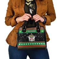 Saint Kitts And Nevis Christmas Shoulder Handbag Coat Of Arms Xmas Vibe - Wonder Print Shop