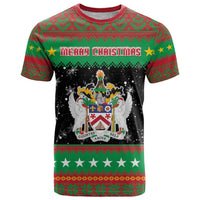 Saint Kitts And Nevis Christmas T Shirt Coat Of Arms Xmas Vibe - Wonder Print Shop