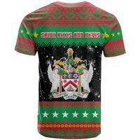 Saint Kitts And Nevis Christmas T Shirt Coat Of Arms Xmas Vibe - Wonder Print Shop