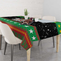 Saint Kitts And Nevis Christmas Tablecloth Coat Of Arms Xmas Vibe - Wonder Print Shop