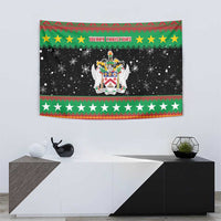 Saint Kitts And Nevis Christmas Tapestry Coat Of Arms Xmas Vibe - Wonder Print Shop