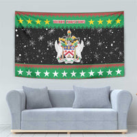 Saint Kitts And Nevis Christmas Tapestry Coat Of Arms Xmas Vibe - Wonder Print Shop