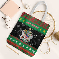 Saint Kitts And Nevis Christmas Tote Bag Coat Of Arms Xmas Vibe - Wonder Print Shop