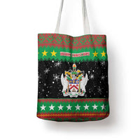 Saint Kitts And Nevis Christmas Tote Bag Coat Of Arms Xmas Vibe - Wonder Print Shop