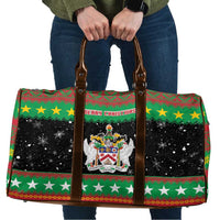Saint Kitts And Nevis Christmas Travel Bag Coat Of Arms Xmas Vibe - Wonder Print Shop