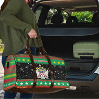 Saint Kitts And Nevis Christmas Travel Bag Coat Of Arms Xmas Vibe - Wonder Print Shop