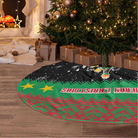 Saint Kitts And Nevis Christmas Tree Skirt Coat Of Arms Xmas Vibe - Wonder Print Shop