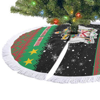 Saint Kitts And Nevis Christmas Tree Skirt Coat Of Arms Xmas Vibe - Wonder Print Shop