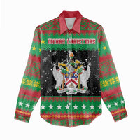 Saint Kitts And Nevis Christmas Women Casual Shirt Coat Of Arms Xmas Vibe - Wonder Print Shop