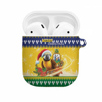 Saint Vincent And The Grenadines Christmas AirPods Case Santa Vincent Parrot With Coat Of Arms - Wonder Print Shop