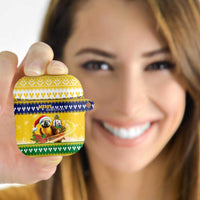 Saint Vincent And The Grenadines Christmas AirPods Case Santa Vincent Parrot With Coat Of Arms - Wonder Print Shop