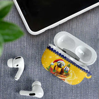Saint Vincent And The Grenadines Christmas AirPods Case Santa Vincent Parrot With Coat Of Arms - Wonder Print Shop