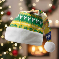 Saint Vincent And The Grenadines Christmas Santa Hat Santa Vincent Parrot With Coat Of Arms - Wonder Print Shop