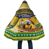 Saint Vincent And The Grenadines Christmas Cloak Santa Vincent Parrot With Coat Of Arms - Wonder Print Shop