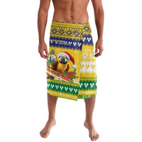 Saint Vincent And The Grenadines Christmas Lavalava Santa Vincent Parrot With Coat Of Arms - Wonder Print Shop