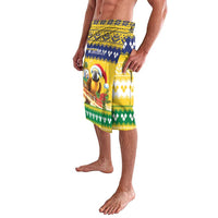 Saint Vincent And The Grenadines Christmas Lavalava Santa Vincent Parrot With Coat Of Arms - Wonder Print Shop