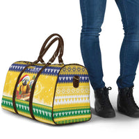 Saint Vincent And The Grenadines Christmas Travel Bag Santa Vincent Parrot With Coat Of Arms - Wonder Print Shop