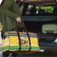 Saint Vincent And The Grenadines Christmas Travel Bag Santa Vincent Parrot With Coat Of Arms - Wonder Print Shop