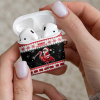 Trinidad And Tobago Christmas AirPods Case Funny Santa Riding Scarlet Ibis - Wonder Print Shop