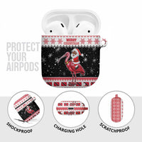 Trinidad And Tobago Christmas AirPods Case Funny Santa Riding Scarlet Ibis - Wonder Print Shop
