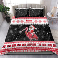 Trinidad And Tobago Christmas Bedding Set Funny Santa Riding Scarlet Ibis - Wonder Print Shop