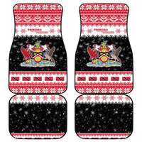 Trinidad And Tobago Christmas Car Mats Funny Santa Riding Scarlet Ibis - Wonder Print Shop