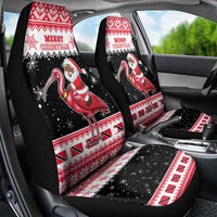 Trinidad And Tobago Christmas Car Seat Cover Funny Santa Riding Scarlet Ibis - Wonder Print Shop