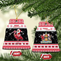 Trinidad And Tobago Christmas Ceramic Ornament Funny Santa Riding Scarlet Ibis - Wonder Print Shop