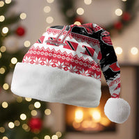 Trinidad And Tobago Christmas Santa Hat Funny Santa Riding Scarlet Ibis - Wonder Print Shop