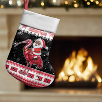Trinidad And Tobago Christmas Stocking Funny Santa Riding Scarlet Ibis - Wonder Print Shop