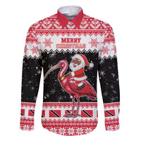 Trinidad And Tobago Christmas Family Matching Long Sleeve Bodycon Dress and Hawaiian Shirt Funny Santa Riding Scarlet Ibis - Wonder Print Shop
