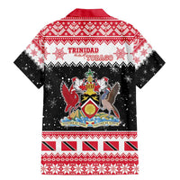 Trinidad And Tobago Christmas Family Matching Mermaid Dress and Hawaiian Shirt Funny Santa Riding Scarlet Ibis - Wonder Print Shop