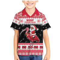 Trinidad And Tobago Christmas Family Matching Mermaid Dress and Hawaiian Shirt Funny Santa Riding Scarlet Ibis - Wonder Print Shop