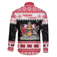 Trinidad And Tobago Christmas Family Matching Off The Shoulder Long Sleeve Dress and Hawaiian Shirt Funny Santa Riding Scarlet Ibis - Wonder Print Shop