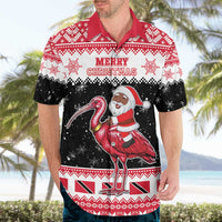 Trinidad And Tobago Christmas Hawaiian Shirt Funny Santa Riding Scarlet Ibis - Wonder Print Shop
