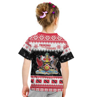 Trinidad And Tobago Christmas Kid T Shirt Funny Santa Riding Scarlet Ibis - Wonder Print Shop