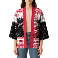 Trinidad And Tobago Christmas Kimono Funny Santa Riding Scarlet Ibis - Wonder Print Shop