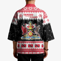 Trinidad And Tobago Christmas Kimono Funny Santa Riding Scarlet Ibis - Wonder Print Shop