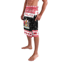 Trinidad And Tobago Christmas Lavalava Funny Santa Riding Scarlet Ibis - Wonder Print Shop