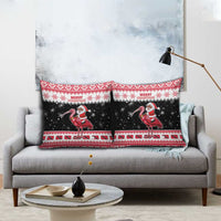 Trinidad And Tobago Christmas Pillow Cover Funny Santa Riding Scarlet Ibis - Wonder Print Shop