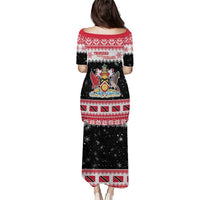 Trinidad And Tobago Christmas Puletasi Funny Santa Riding Scarlet Ibis - Wonder Print Shop