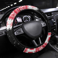Trinidad And Tobago Christmas Steering Wheel Cover Funny Santa Riding Scarlet Ibis - Wonder Print Shop