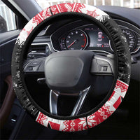Trinidad And Tobago Christmas Steering Wheel Cover Funny Santa Riding Scarlet Ibis - Wonder Print Shop