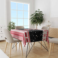 Trinidad And Tobago Christmas Tablecloth Funny Santa Riding Scarlet Ibis - Wonder Print Shop