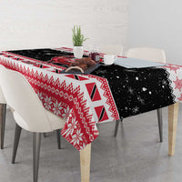Trinidad And Tobago Christmas Tablecloth Funny Santa Riding Scarlet Ibis - Wonder Print Shop