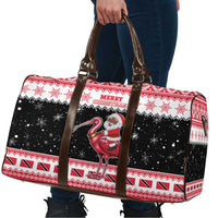 Trinidad And Tobago Christmas Travel Bag Funny Santa Riding Scarlet Ibis - Wonder Print Shop
