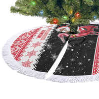 Trinidad And Tobago Christmas Tree Skirt Funny Santa Riding Scarlet Ibis - Wonder Print Shop